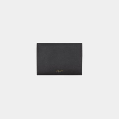 Letter Passport Case In Leather