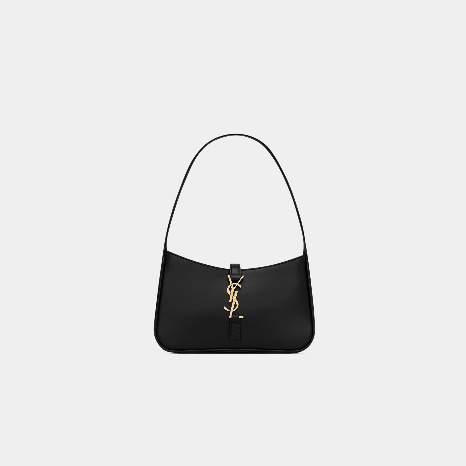Yves Saint Laurent Mini Le 5 A 7 In Smooth Leather, Noir, Front