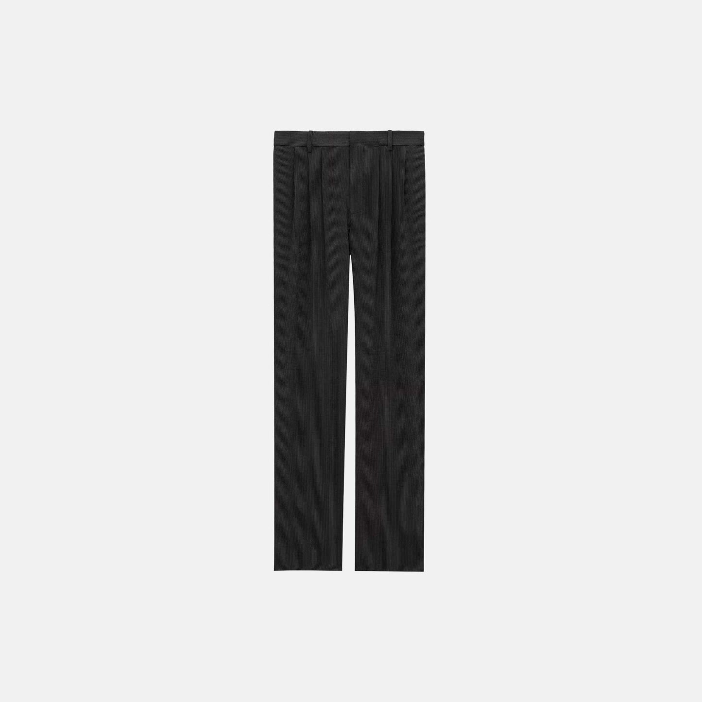 Baggy Pants In Striped Canvas
