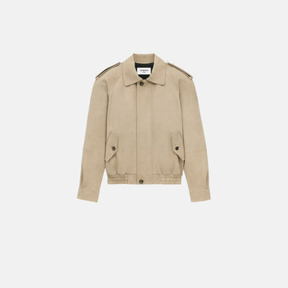 Yves Saint Laurent Bomber Jacket In Nubuck, Front