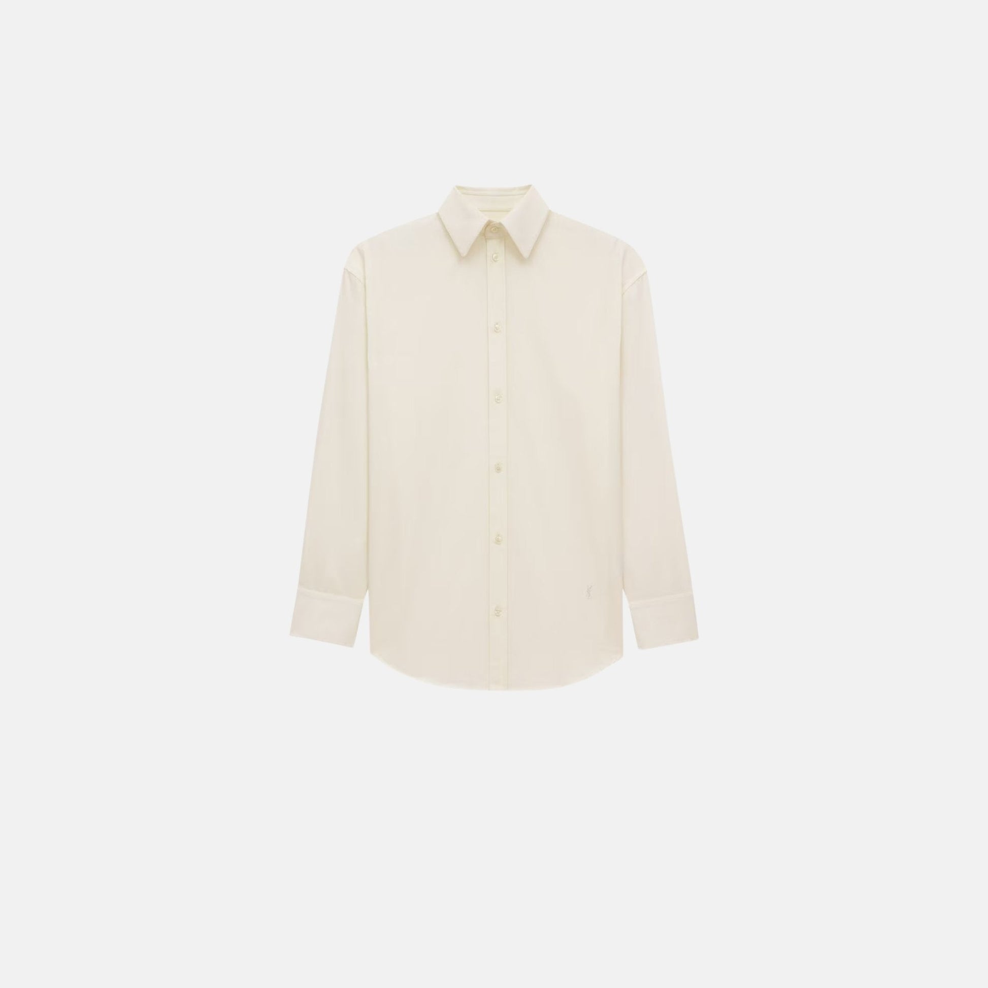 Yves Saint Laurent Cassandre Shirt In Cotton Poplin, Front