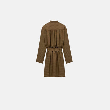 Dress In Medallion Jacquard