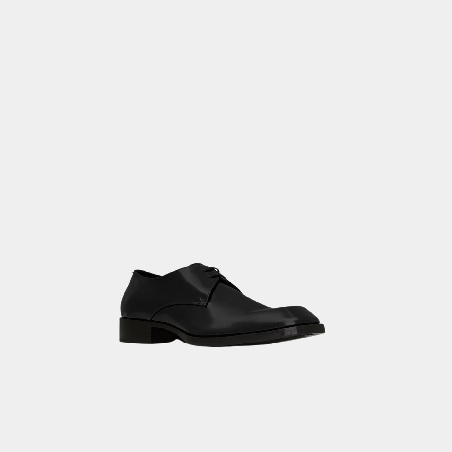 Vadim Derbies in Black Glazed Leather