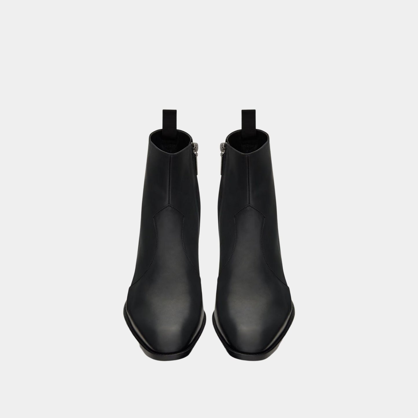 Wyatt Boots in Black Smooth Leather