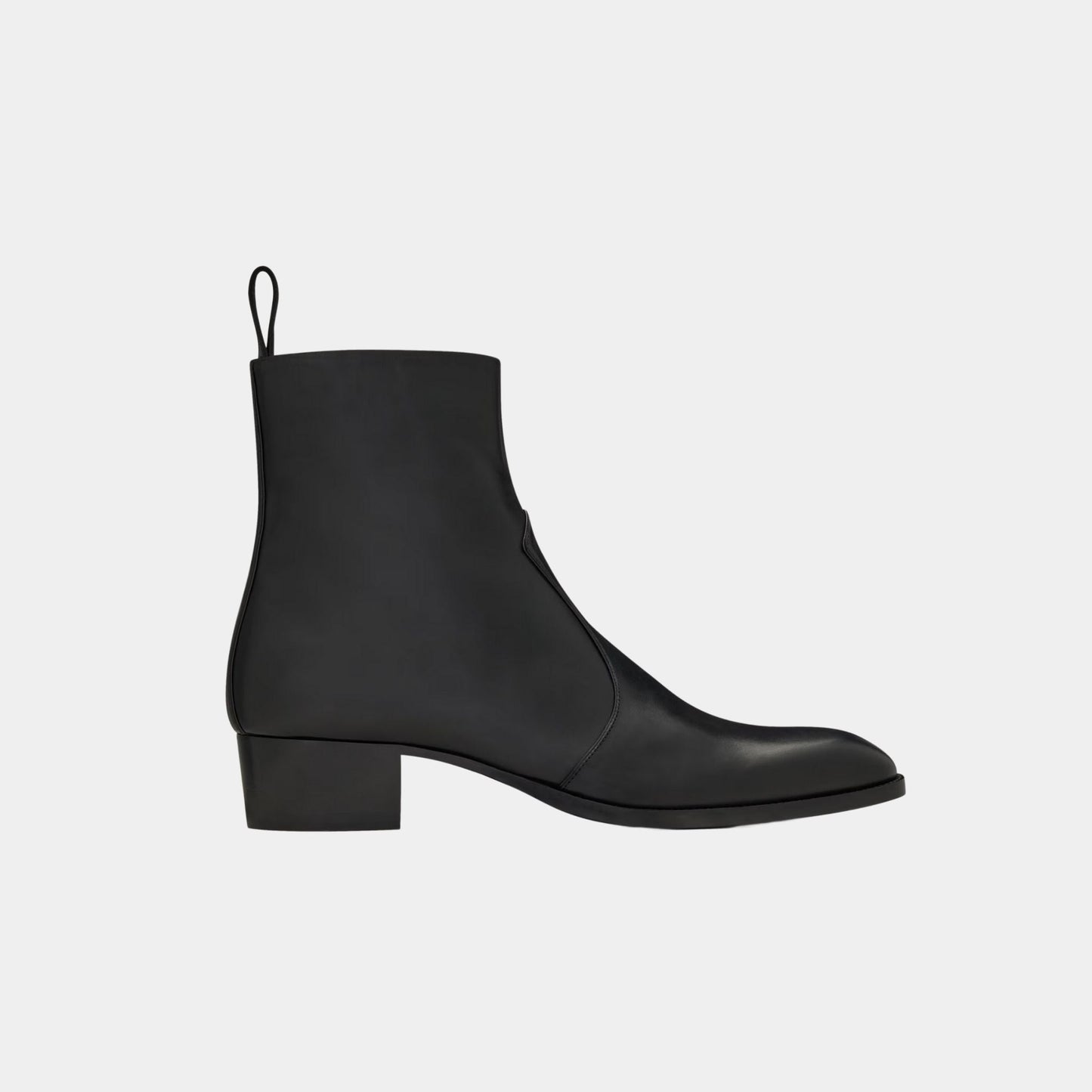 Wyatt Boots in Black Smooth Leather