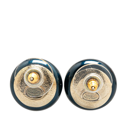 Chanel Gold-plated LA PAUSA Coco Mark Round Earrings A19C