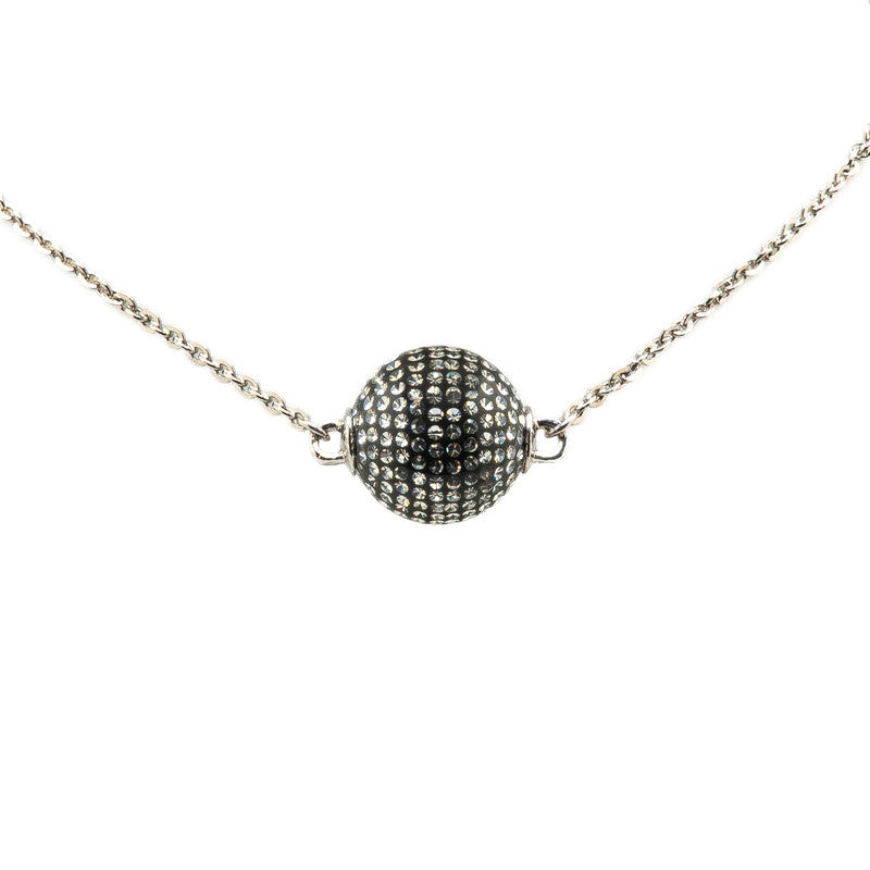 Chanel Metal Coco Mark Mirror Ball Necklace D21K