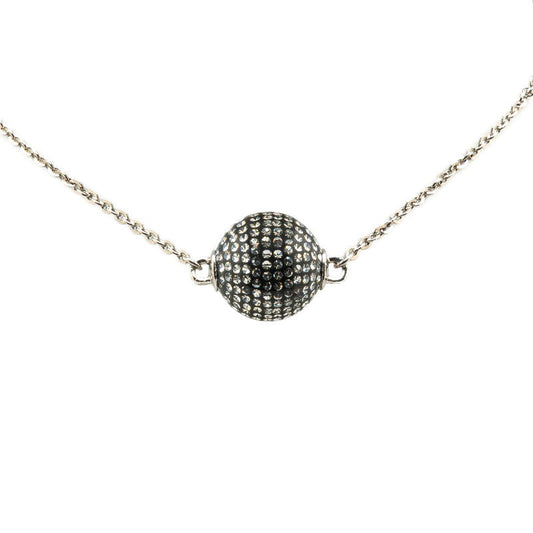 Chanel Metal Coco Mark Mirror Ball Necklace D21K